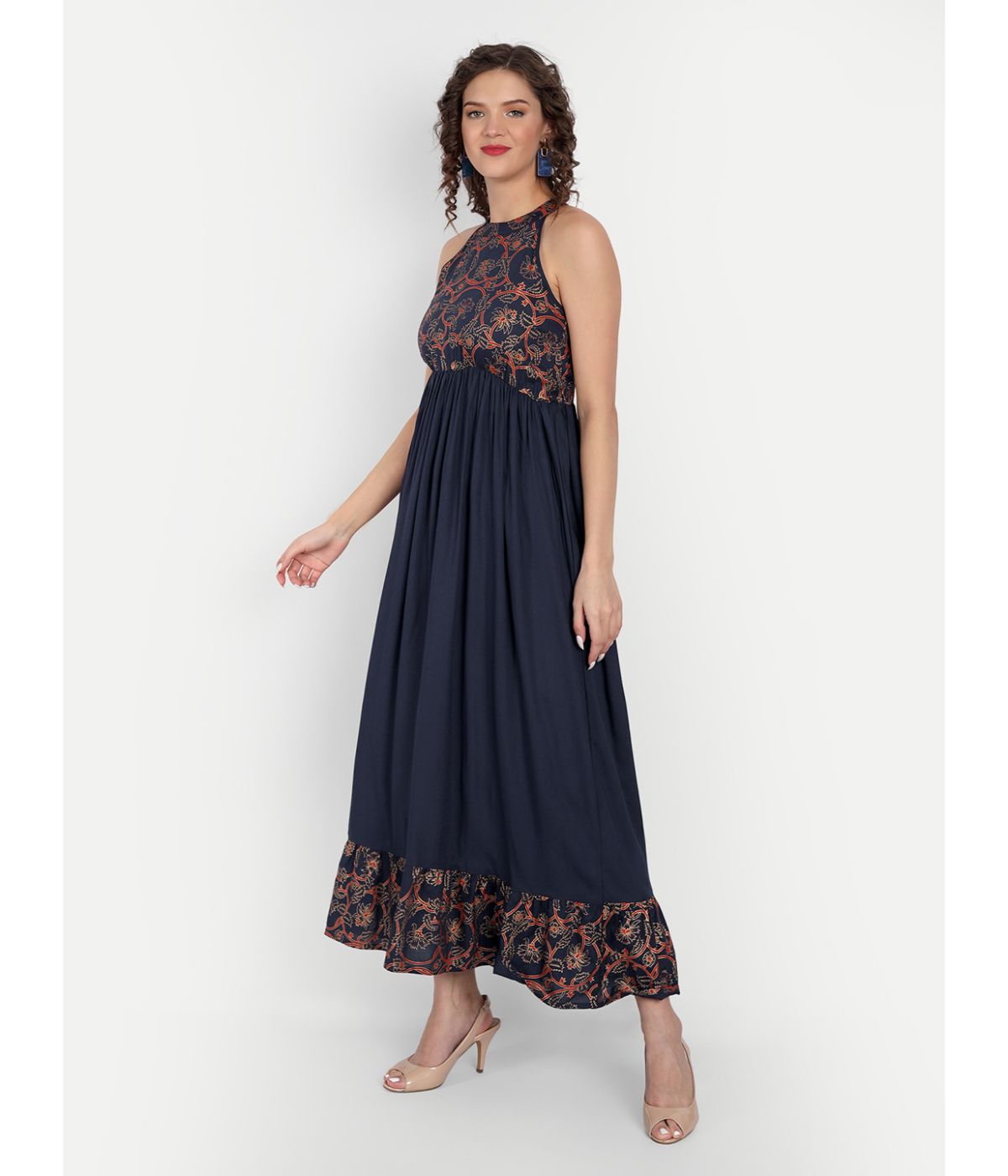 Daevish Women A-Line  Ankle Length Maxi Dress 