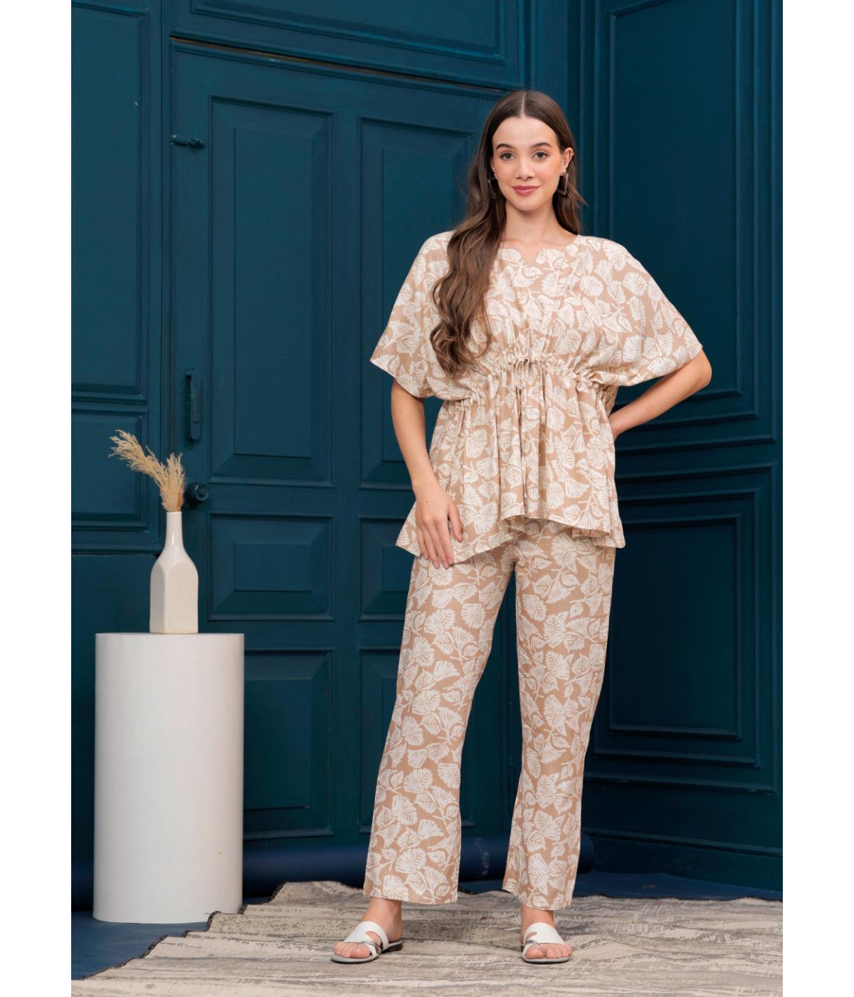 Daevish new Rayon Printed Kaftan Pant Co Ord Set For Women & Girl's