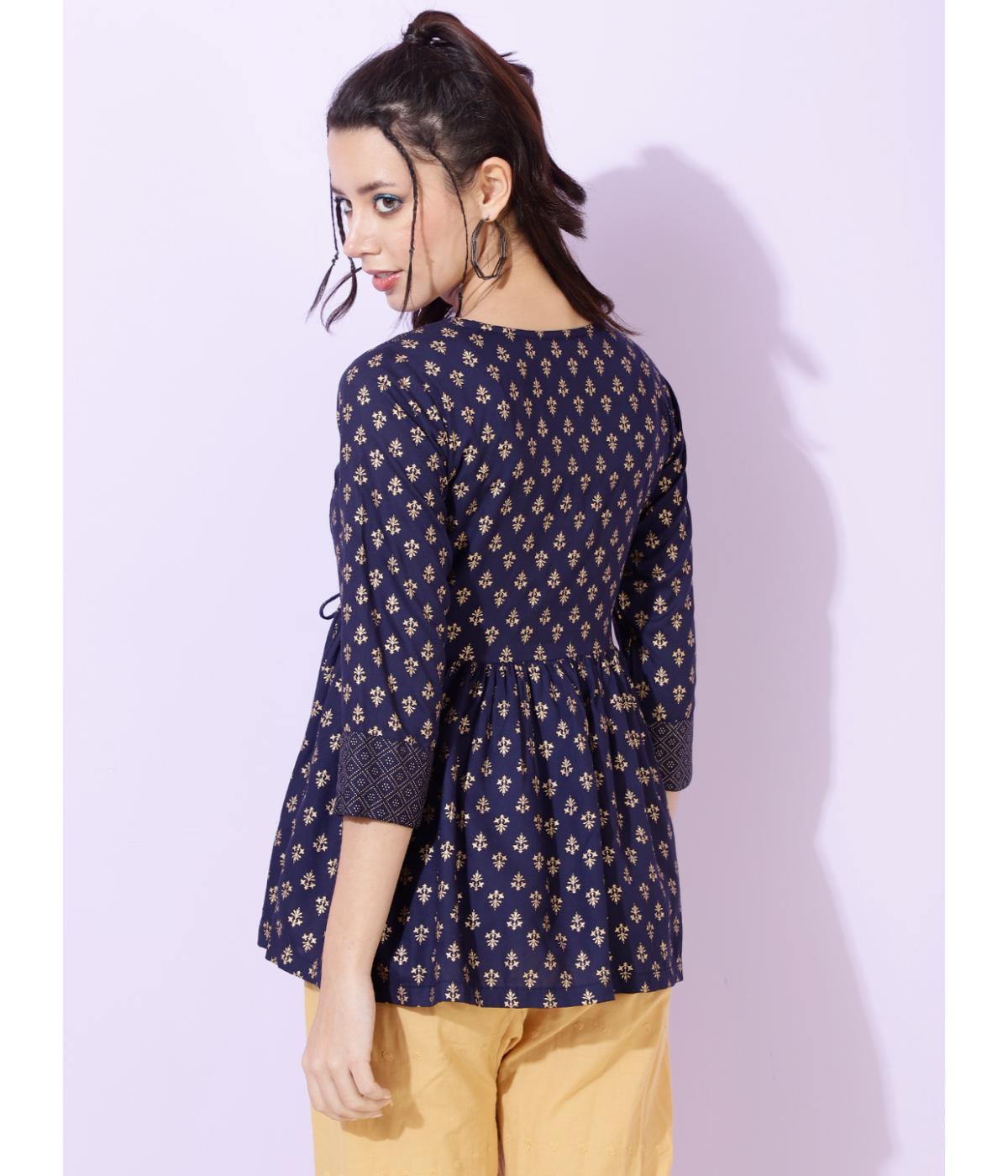 Daevish New Rayon Printed Regular Tunic Top for Women & Gilr's