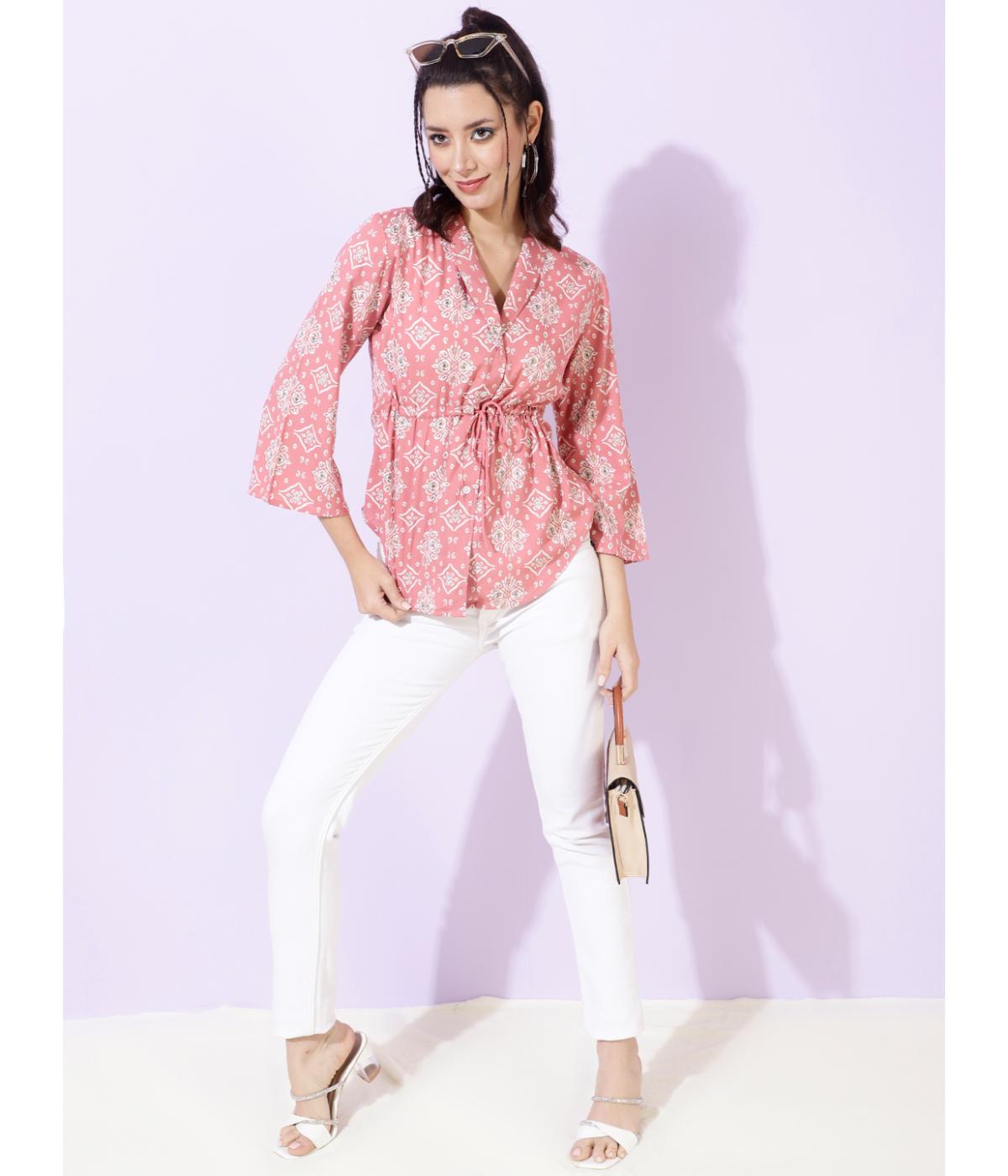 Daevish New Rayon Printed Regular Tunic Top for Women & Gilr's